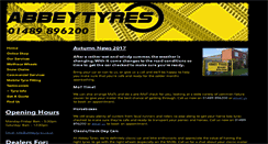 Desktop Screenshot of abbeytyres.co.uk