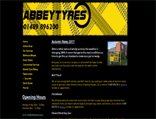 Tablet Screenshot of abbeytyres.co.uk